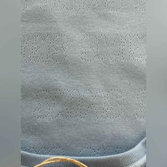 2013 New ~ SKIMS ~ Curvy Pointelle T-Shirt with Ruffle Edge Size XL LOGO ** - Picture 6 of 6